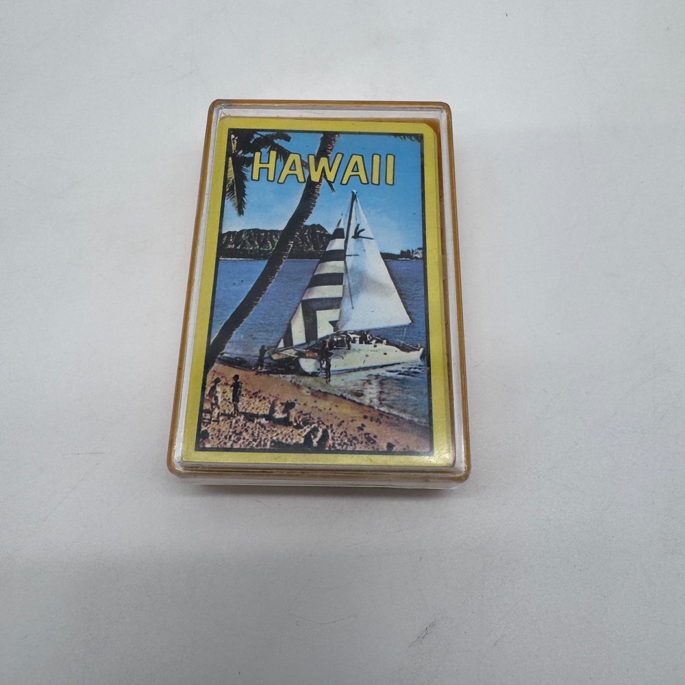Unbranded Playing Cards Unisex OS Blue Hawaii Souvenir Sailboat Vintage Deck